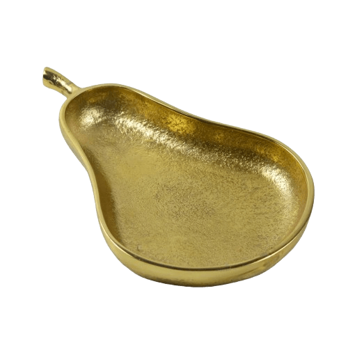 ALUMINIUM PEAR CASTING BOWL (GOLD)